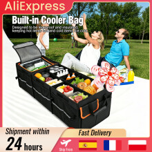 Auto-Kofferraum-Organizer, 115-l-Aufbewahrungsbox, faltbar, Oxford-Stoff, schwarz