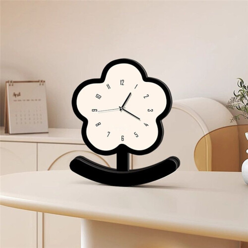 Charming Floral Pendulum Clock Decorative Timepiece for Home
