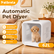 Patbrela Boîte de séchage pour animaux 62L, séchage automatique à température constante, ultra silencieux, pour chat et chien
