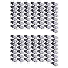 100 Stuks Dubbeldraads Insteekconnector met Vergrendelingsgesp, Insteekbare Connectoren 2-Pins 2-Weg Universele Compacte Draadterminal