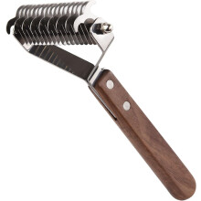 Wooden Double-Sided Cat Hair Rake (19*8.5cm), Dog Grooming Comb, Remove Dog Brushes, Pet Grooming Comb, for Dogs and Cats, Pet Supplies
