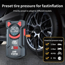 Multifunctional Air Pump Emergency Start with Air Compressor /150PSI Battery Emergency Start Digital Tire Inflator