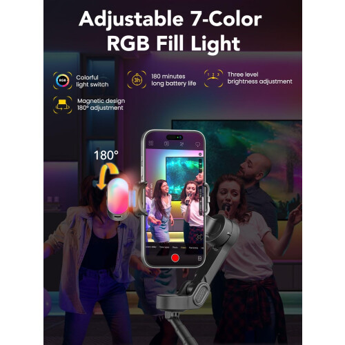 AOCHUAN Smart X2 AI Gimbal Stabilizer 3-Axis OLED Gimbal Face Tracking Black 1