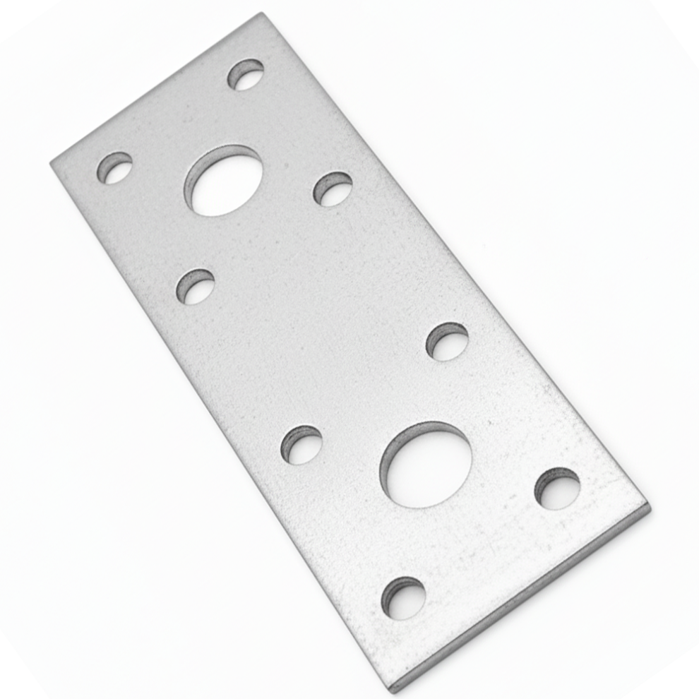 (100Mm X 35Mm, 2) Heavy Duty Flat Joining Plate 2.5Mm Z275 Galvanised Steel Structural Timber Connector En 14545