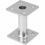 (80 x 80 x 100 BLACK, 2) Heavy Duty 4mm Galvanised Elevated Bolt Down Post Base Bracket for Fence, Pergola and Decking Posts 1