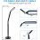 LED Floor Standing Lamp Dimmable Height Adjustable Reading Light Office Work 3