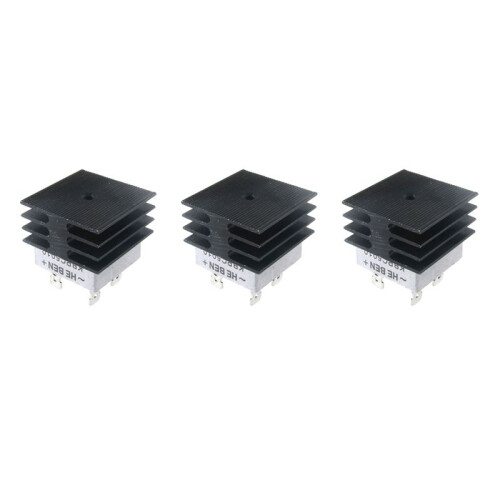 3X 50A 1000V Metal Case Bridge Rectifier with Heatsink