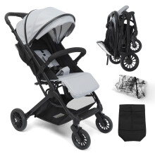 Baby Stroller Foldable Pushchair Adjustable Compact Travel Pram Buggy Canopy
