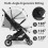 Baby Stroller Foldable Pushchair Adjustable Compact Travel Pram Buggy Canopy 4