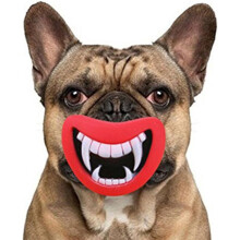 Funny Dog Teeth Squeaker Silicone Toy Squeaker Toy Halloween Dog Chew Toys, Pet Supplies, Gift for Dog Owners, Small & Medium Dogs, Cute Pet Apparel