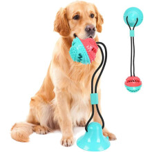 Dog Toy Ball Chew Toys with Suction Cup, Multifunctional Dog Play with Elastic Rope, Dog Chew Ball Teeth Chew Balls for Wood Floor Tile Walls