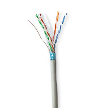 Rollo de cable de red | CAT6 | Fijo | F/UTP | ACC | 50,0 metros | Interior | Redondo | PVC | Gris | Caja de regalo