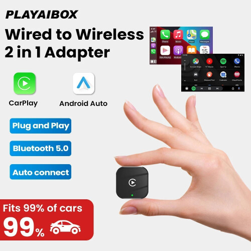Wireless Carplay 2in1 Adapter For Car Systems With Bluetooth And Wifi Connectivity 2
