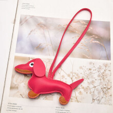 (Rose)Portachiavi a forma di cane bassotto portachiavi in pelle pu per chiavi e decorazione borsa