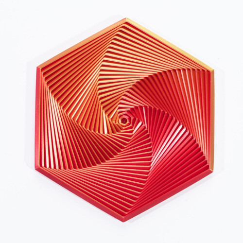 (Red,146mm)Hexagonal Decompression Toy With Modern Design For Adults Relief Anxiety