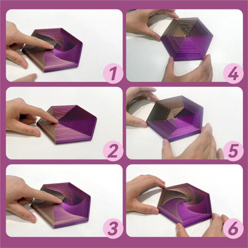 (Gray,82mm)Hexagonal Decompression Toy With Modern Design For Adults Anxiety Relief 2