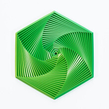 (Green,82mm)Hexagonal Decompression Toy With Modern Design For Adults Anxiety Relief