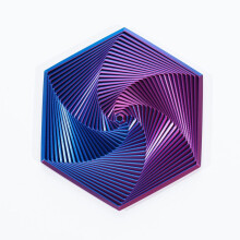 (Purple,146mm)Hexagonal Decompression Toy With Modern Design For Adults Anxiety Relief