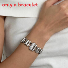 (Silver Bracelet) Necklace Geometric Unisex With Zinc Alloy And Irregular Chain For Summer Trends