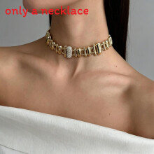(Gold Necklace) Necklace Geometric Unisex With Zinc Alloy And Irregular Chain For Summer Trends
