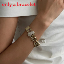 (Gold Bracelet) Necklace Geometric Unisex With Zinc Alloy And Irregular Chain For Summer Trends