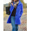 (RoyalBlue,M)Womens Thick Wool Coat With Button Front And Solid Color For Style Urban 1
