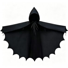 Halloween Bat Hooded Cape For Women With Polyester Material For Costume Parties