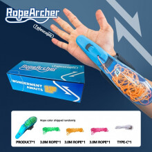 (Blue)Estilingue LED brilho noturno com função de recuo para cosplay e brincar