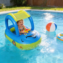 (Blue Green)Sonnenschutz Baby Schwimmbad Ring aufblasbare Poolüberdachung für 636 Babys Monate
