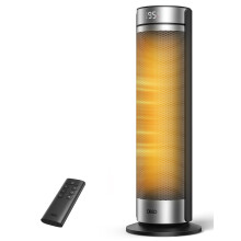 Dreo 23 Inch Space Heater, 2000W Silent Electric Heaters for Bedroom with Remote, 12H Timer, 70 Oscillation, 5 Modes, PTC Ceramic with