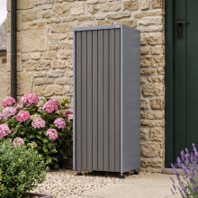 BIRCHTREE Metal Parcel Delivery Box 50L Outdoor Lockable Post Drop Box Grey
