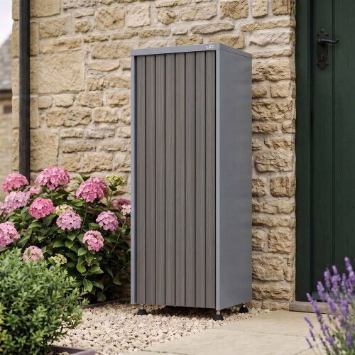Birchtree BIRCHTREE Metal Parcel Delivery Box 50L Outdoor Lockable Post Drop Box Grey