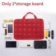 (Red, 31x21cm) Sided Double Loft Portable Tool Kit Hard Board Case Tool Storage Organizer Bag