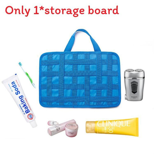 (Blue, 31x21cm) Sided Double Loft Portable Tool Kit Hard Board Case Tool Storage Organizer Bag