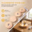 4Pcs LED Round Lighted Base Desktop Decorative Lights Base Night Light for Home Illuminate 3D Crystal Glass Resin Art A 1