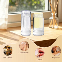 Lot de 5 Tubes Vides de 75 Ml pour Déodorant, Rechargeables et à Visser, pour Déodorant, Baume à Lèvres et Lotion Faits Maison
