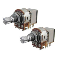 2pcs Push Pull Guitar Pots Short 15mm Split Shaft A250K Audio Taper Potentiometers