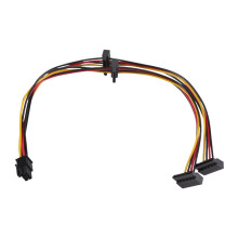 6Pin to 4-Port HDD SSD Power Cable for 400 G1/400 G5/600/680/480 G4/280 G3 Computer Mainboard 6Pin to 15Pin
