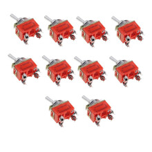 10PCS SPST DPDT 250V 15A E-TEN1221 Large Toggle Knob Switches A
