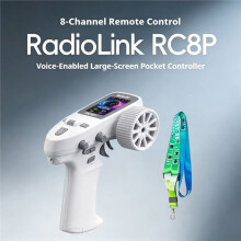Radiolink RC8P RC Transmitter 8 Channels 2.4GHz and R8FG Receiver for RC Crawler Car Boat TRX4 TRX4M SCX10 SCX24 Green