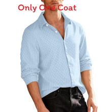 (Blue,XL)Trendy Knit Buttonfront Jacket With Polyester Fabric For Casual Wear Men Active