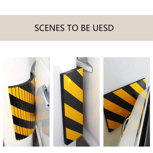Garage Wall Protector Wall Bumper Corner Guard for Parking Lot Wall Guard, Bright Yellow&Back Reflective Warning Effect 1