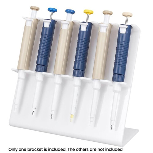 Supporto per Pipette, Supporto Lineare da Laboratorio per Pipette, In Plastica, per un Massimo di 6 Pipette. 2