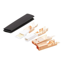 Connecteur USB A Vers B Plaqué Or, Type AB, pour le Remplacement de Câbles USB HiFi DIY, Pièces de Réparation USB de Qualité Audio