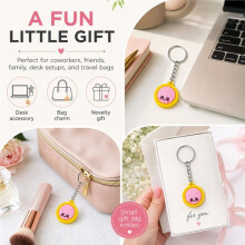 12Pcs Cute Dumpling Keychains with Steamer Keyrings Ornaments Bag Charms Pendants for Prizes Party Favor Gift