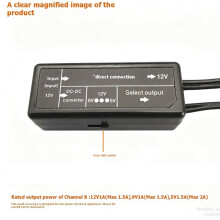DC5521 LED-Licht und Lautsprecher-Stromkabel für Kleine Elektronik 12V 5V 9V-Ausgang mit Doppeladeraufteilung