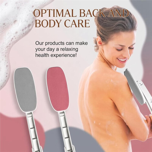 Long Handled Lotion Applicator for Back, Foldable Sunscreen Back Applicator with Soft Brush Grey 2