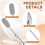 Long Handled Lotion Applicator for Back, Foldable Sunscreen Back Applicator with Soft Brush Grey 5