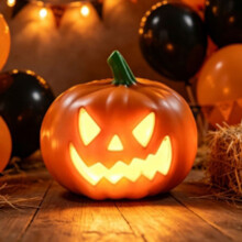 1PC Halloween Pumpkin Lantern, Luminous Expression Ornament for Shopping Mall, Hotel & Outdoor Scene Layout