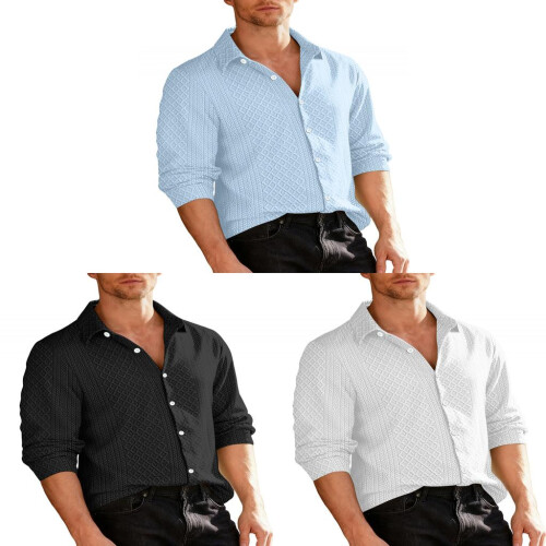 (Gray,L)Trendy Knit Buttonfront Jacket With Polyester Fabric For Casual Wear Active Men 1